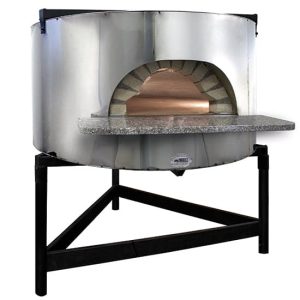 Ved pizzaugn med rostfritt stål front, ø 1450 mm, kapacitet 8/10 pizzor