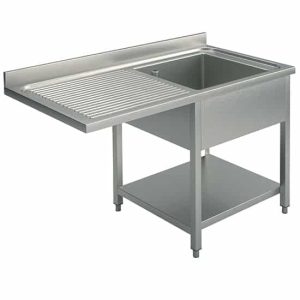 Intmatningsbänk 1400x700mm med enkel höger ho och underhylla