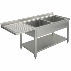 Intmatningsbänk 1600x600mm med dubbel höger ho och underhylla