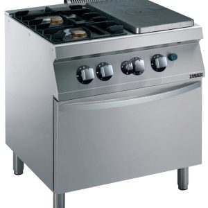 Zanussi Modular Gashällspis. Golvmodell. 800mm. Hällbrännare (3,8kW). 2 brännare (2×5,5kW). Gasugn (6kW)