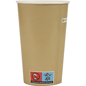 Kalldrycksbägare 400ml. Mått: Ø 90x135mm. 1000st/ Frp
