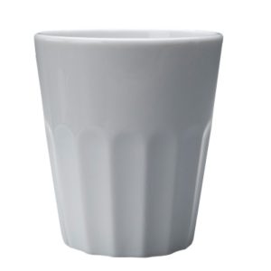 Mugg Hel utan öra räfflad vit 25cl 36-pack