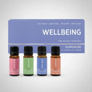Välbefinnande presentset med eteriska oljor, 4 st x 10 ml