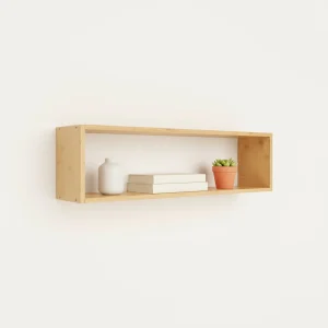 Ember vegghylle bambus natur 70 x 15 x 19,5 cm
