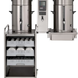 Urnbryggare Bravilor Bonamat B20 HW W väggmodell med 1 bryggpelare 2 behållare på 20 liter och hetvattenkran. 400V