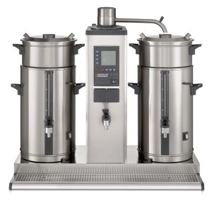Urnbryggare Bravilor Bonamat B20 HW Bordsmodell med 1 bryggpelare 2 behållare på 20 liter och hetvattenkran. 400V