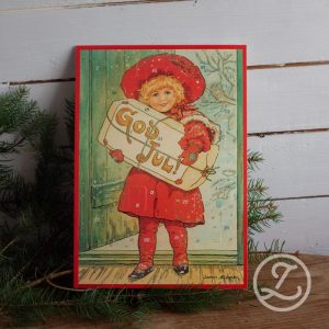 Adventskalender – flicka med julklapp