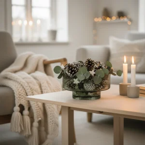 Glasskål låg grön